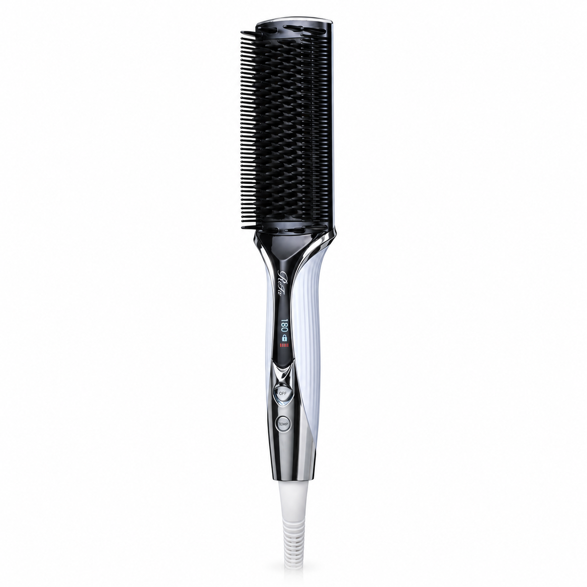 ReFa STRAIGHT BLOW IRON White on white background