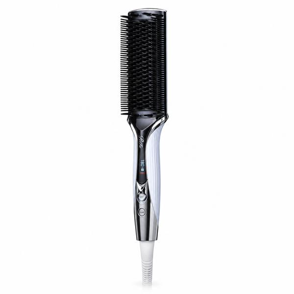 ReFa STRAIGHT BLOW IRON White on white background