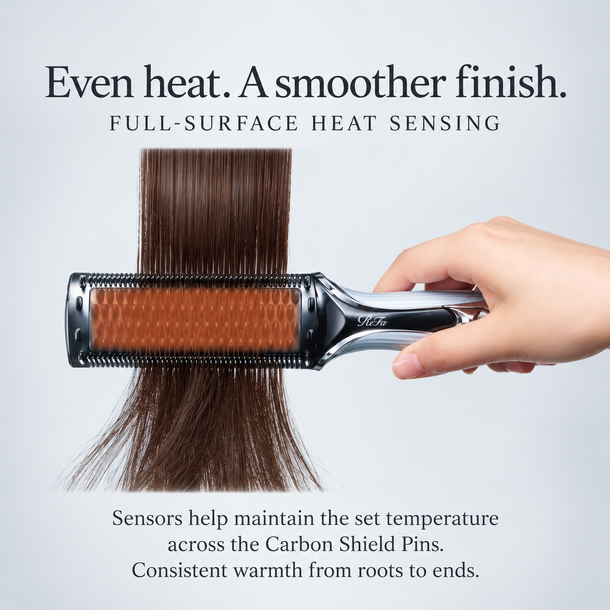 Full-surface heat sensing for even warmth