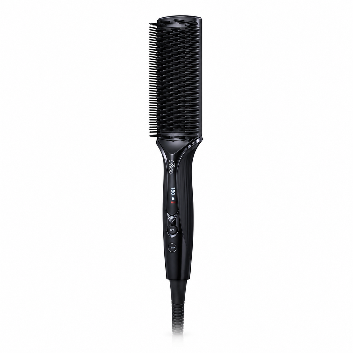 ReFa STRAIGHT BLOW IRON Black on white background