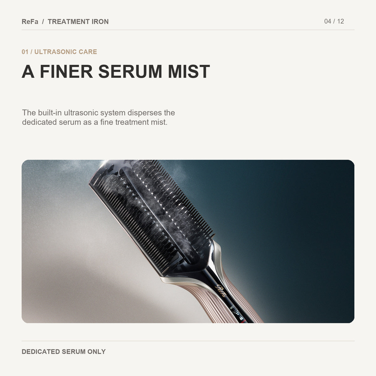 ReFa Tratamento Ferro ultra-sônico soro mist