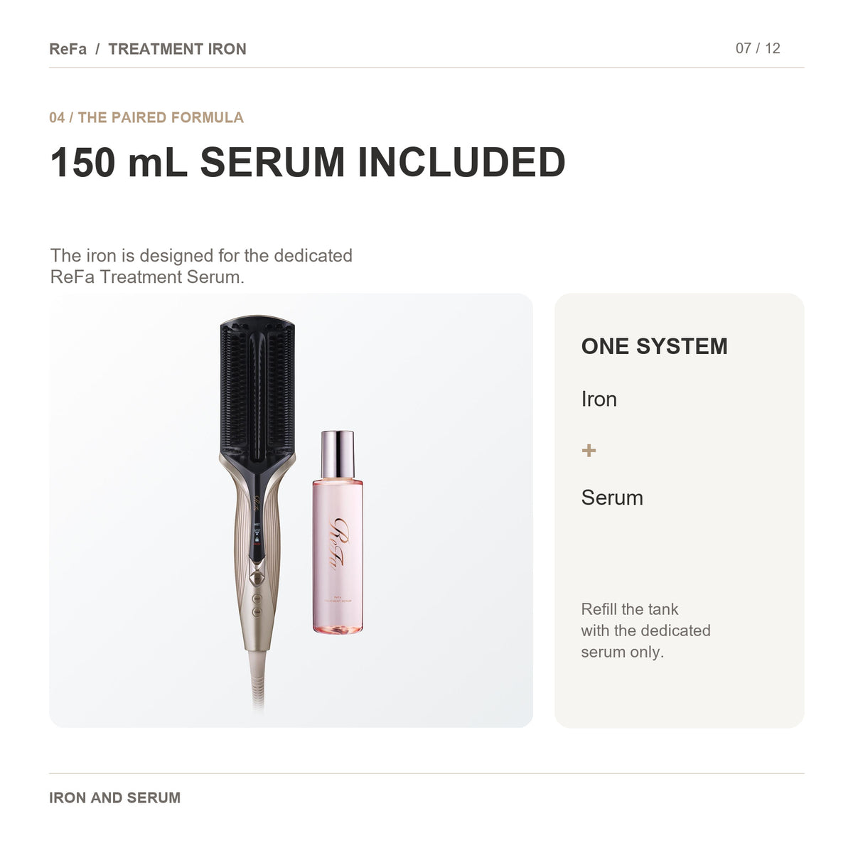 ReFa Tratamento Ferro e 150 mL de soro
