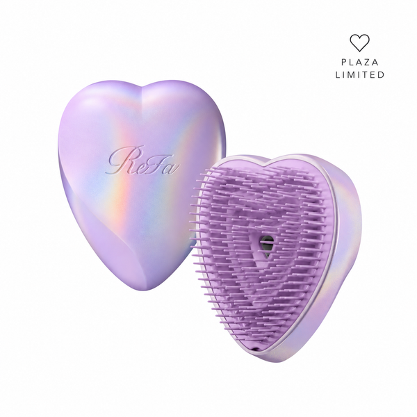 ReFa HEART BRUSH Unicorn Purple with PLAZA LIMITED heart mark