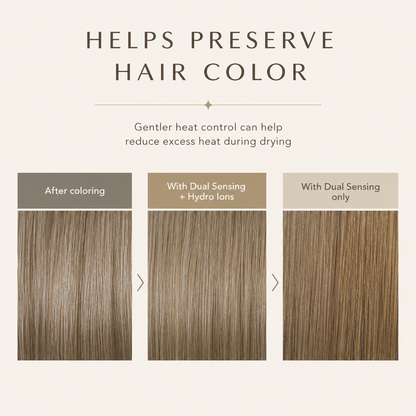 ReFa BX W helps preserve hair color with gentler heat control