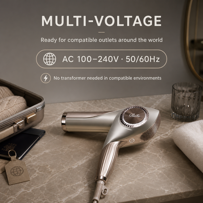 ReFa BX W multi-voltage AC 100-240V travel-ready hair dryer