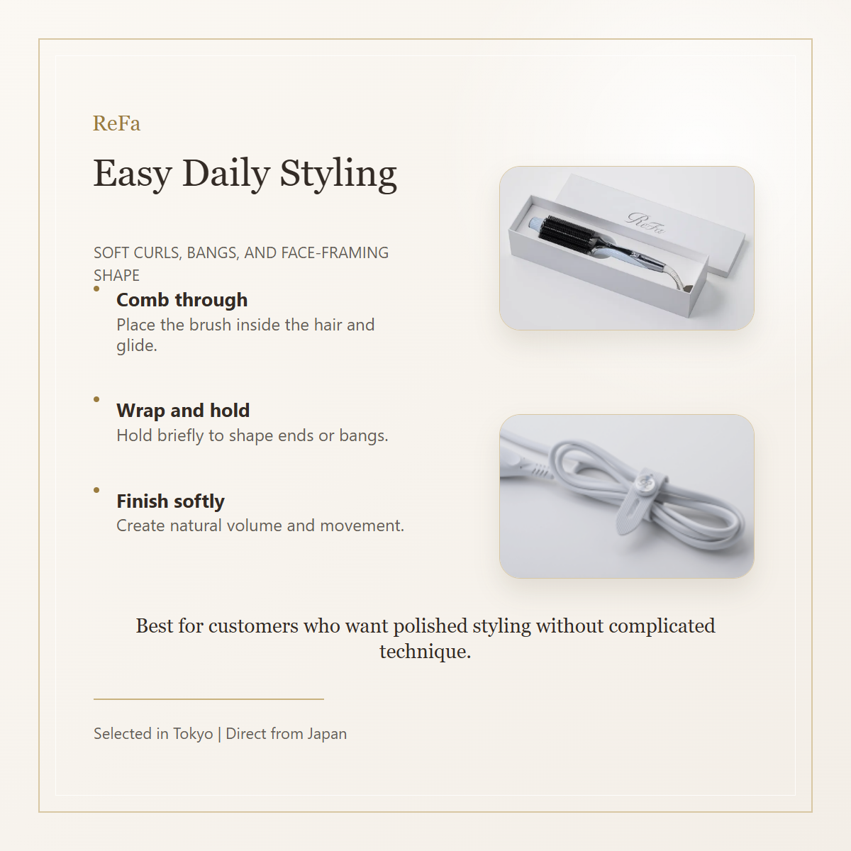ReFa CURL BLOW IRON | Japanese Roll Brush Hair Iron – Tokyo Plus