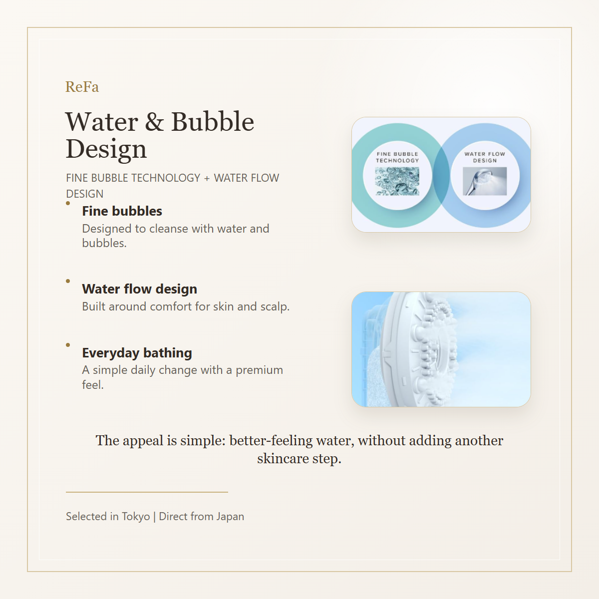 ReFa FINE BUBBLE U water and bubble design