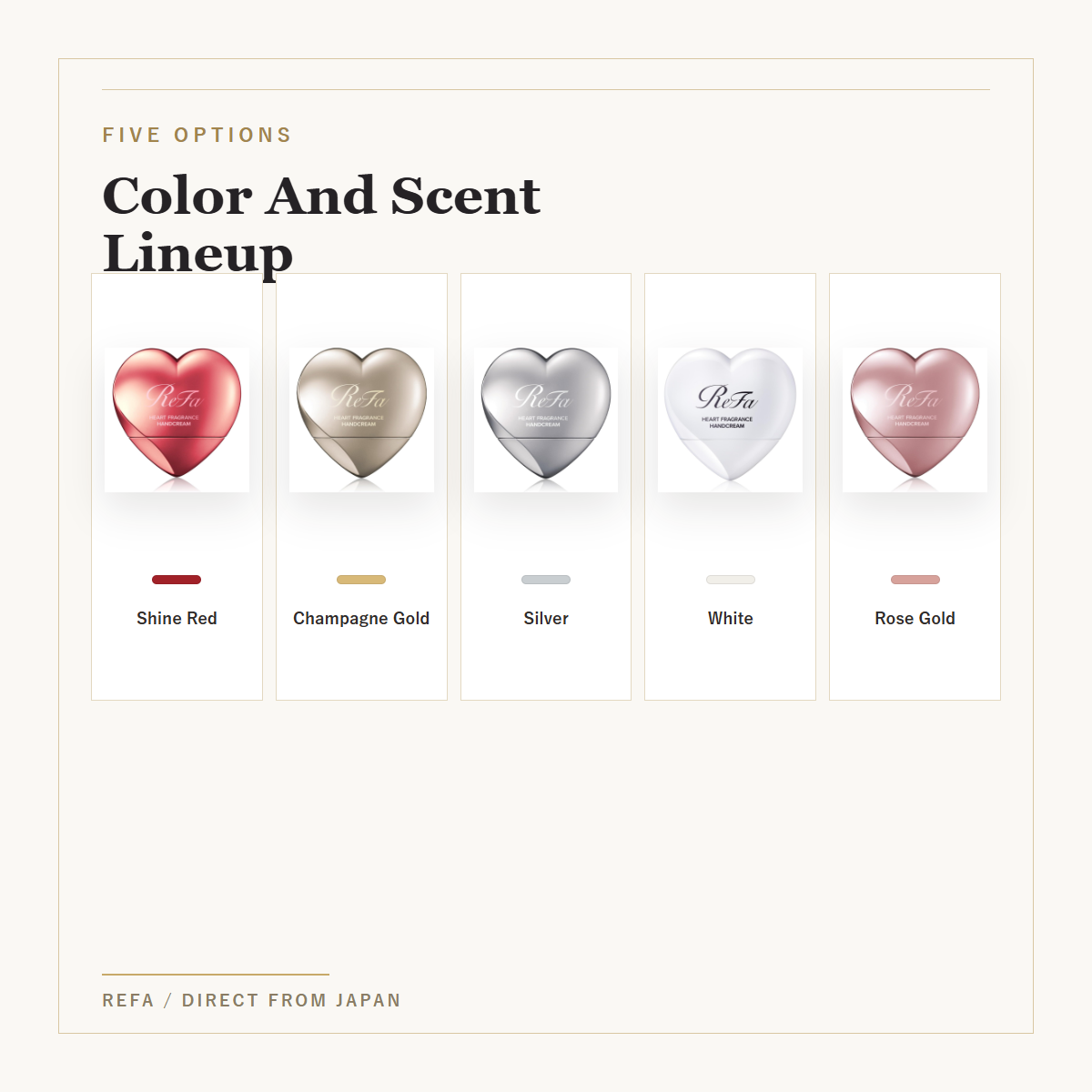 ReFa Heart Fragrance Hand Cream 50g 5-Color Selection five options