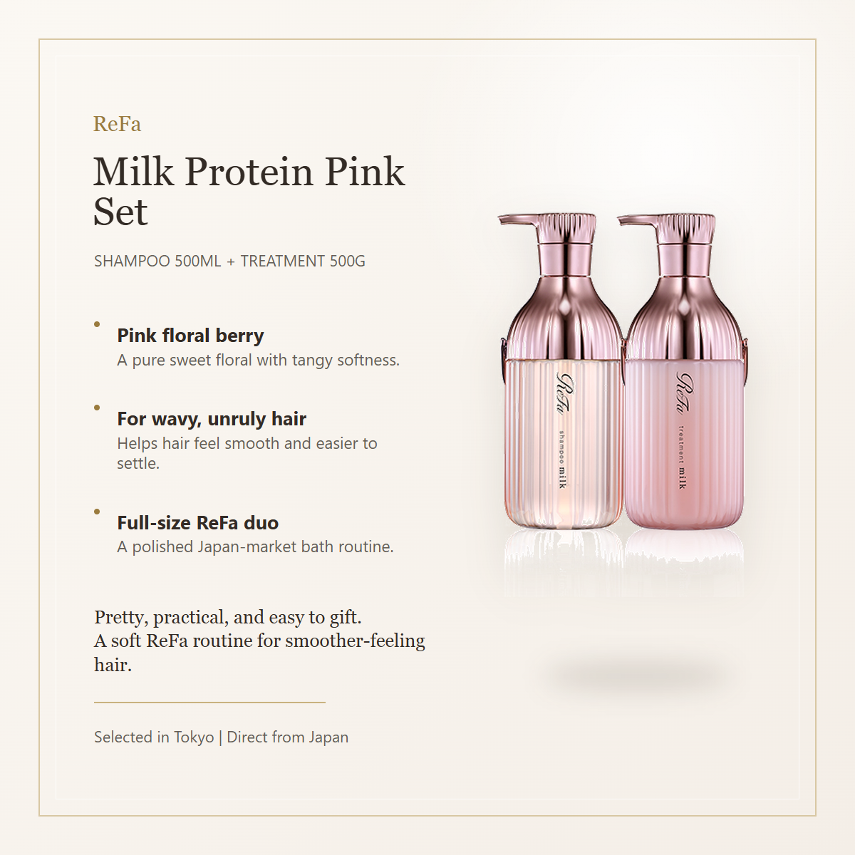 ReFa MILK PROTEIN Pink set elegant overview