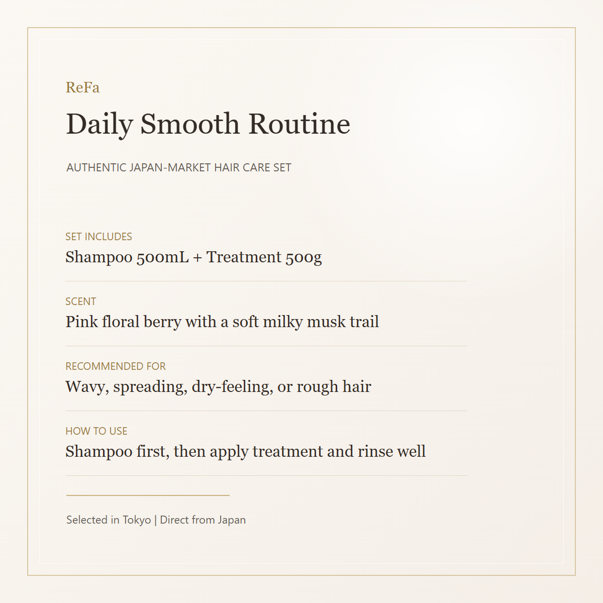 ReFa MILK PROTEIN Pink set daily routine details