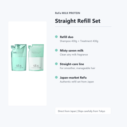 ReFa MILK PROTEIN Straight refill set overview