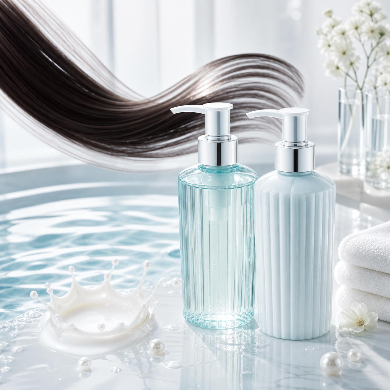 ReFa MILK PROTEIN Shampoo & Behandlung Straight Set | Japanische Haarpflege 500 ml + 500 g