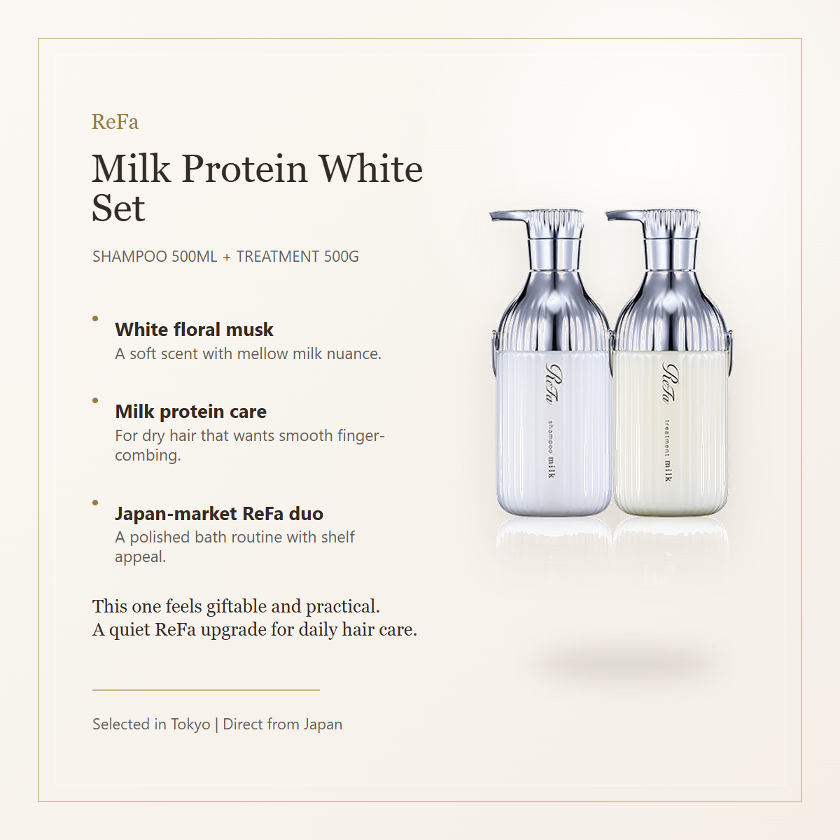 ReFa MILK PROTEIN White set elegant overview