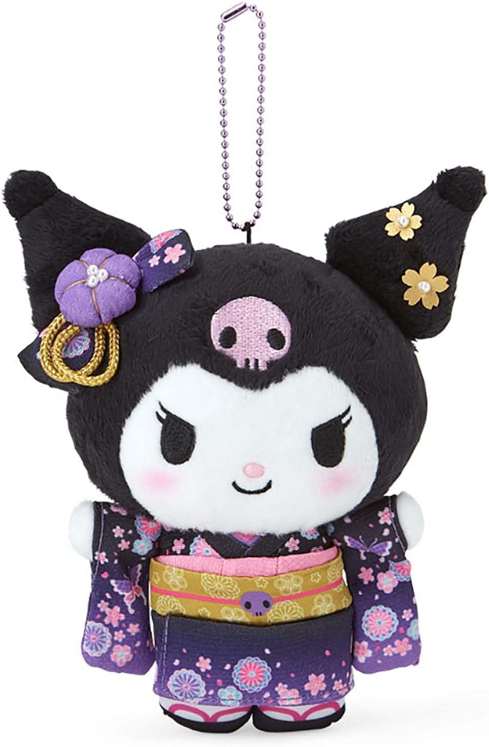 Kuromi kimono mascot holder