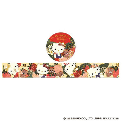 Hello Kitty — single washi tape roll and pattern