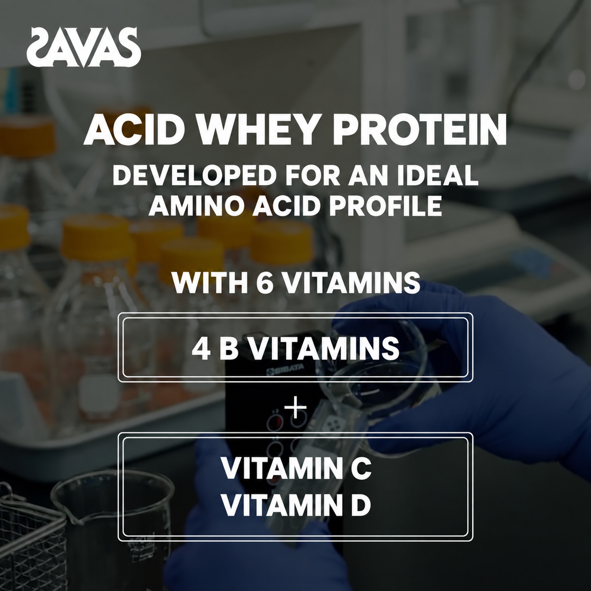 SAVAS acid whey protein with six vitamins