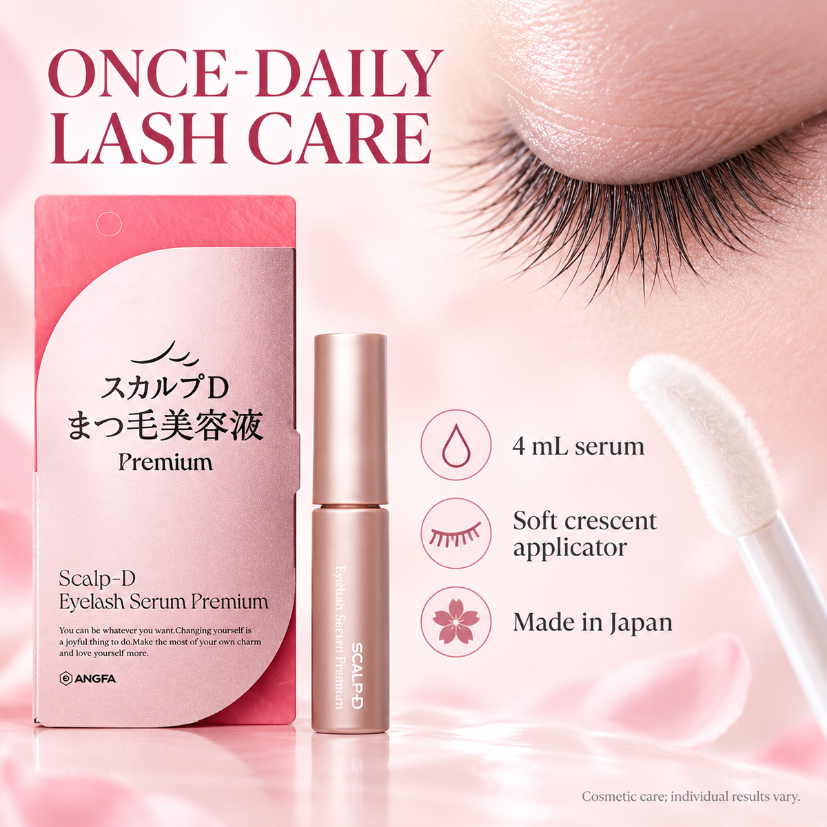 Once-daily lash care, SCALP-D Eyelash Serum Premium