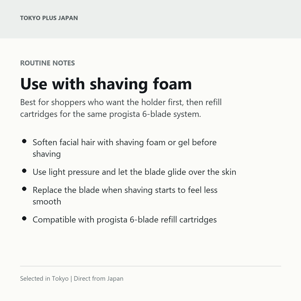 Schick progista 6-blade razor routine notes image