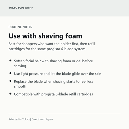 Schick progista 6-blade razor routine notes image