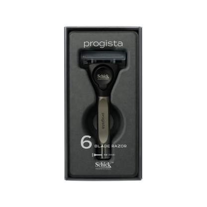 Schick progista 6-blade razor holder package on white background
