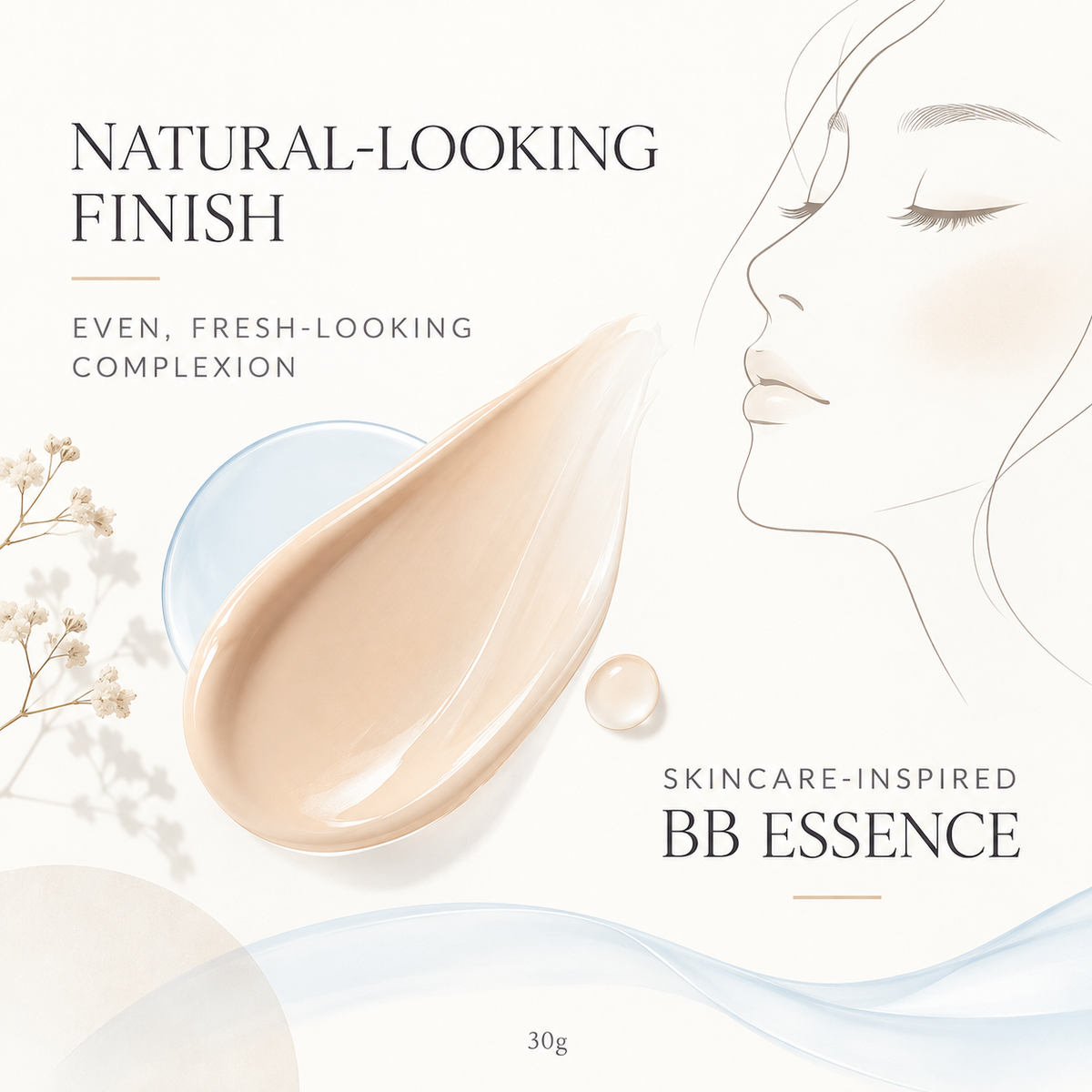 SEKKISEI BB Essence natural-looking finish feature