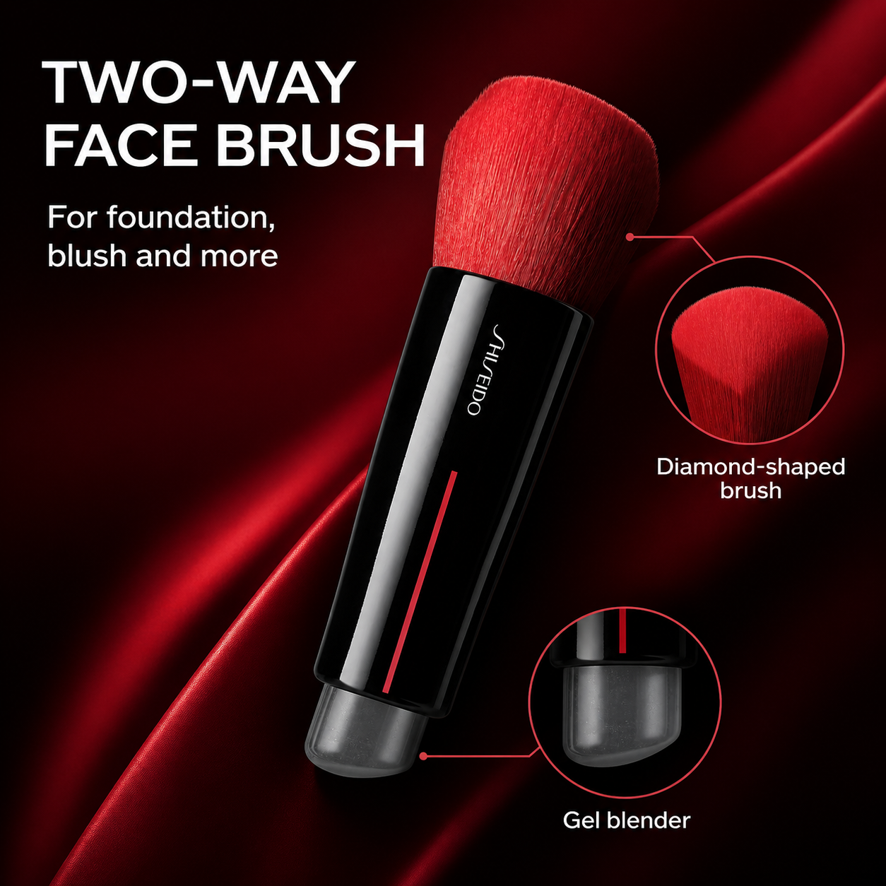 SHISEIDO DAIYA FUDE two-way face brush