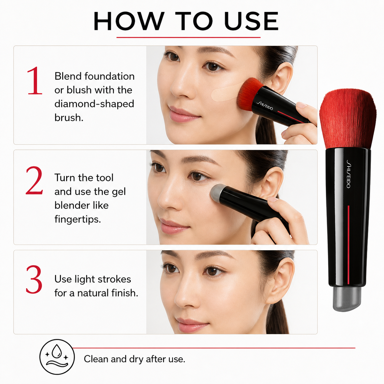 How to use SHISEIDO DAIYA FUDE Face Duo