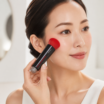 Model using SHISEIDO DAIYA FUDE Face Duo