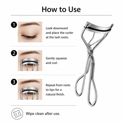 English eyelash curler how to use image