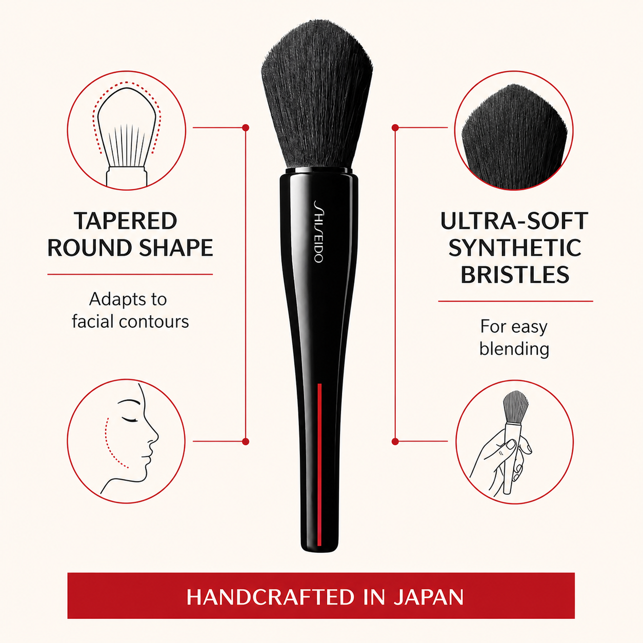SHISEIDO MARU FUDE brush features