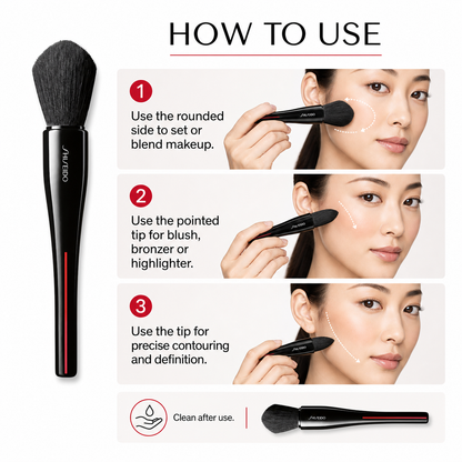 How to use SHISEIDO MARU FUDE Multi Face Brush