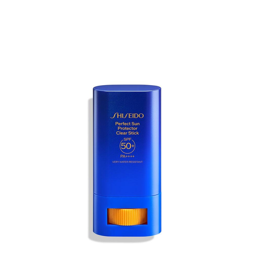 Shiseido Perfect Sun Protector Clear Sunscreen Stick SPF50+ 20g product package