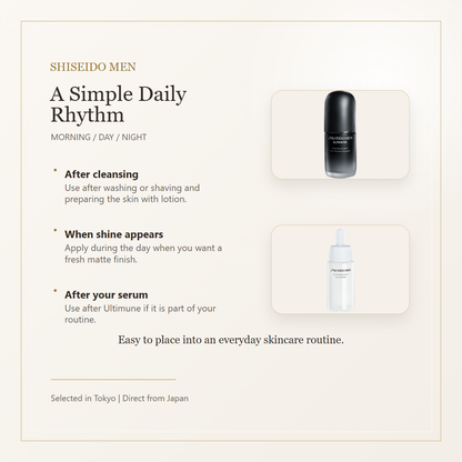 SHISEIDO MEN Skin Matte Serum daily routine