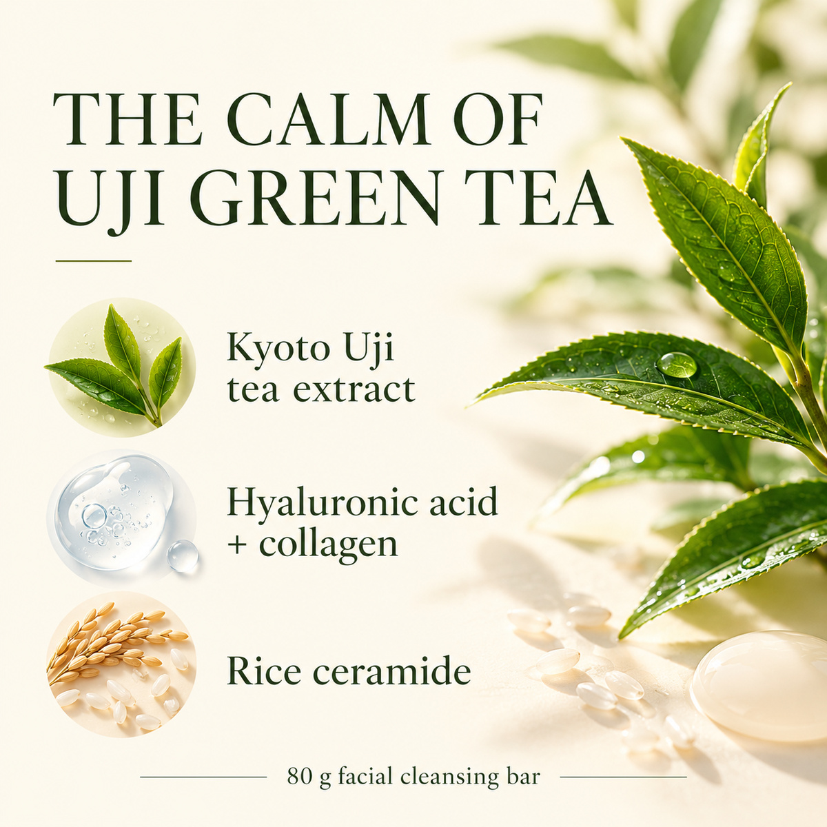 Key ingredients of Shizen Gokochi Tea Soap