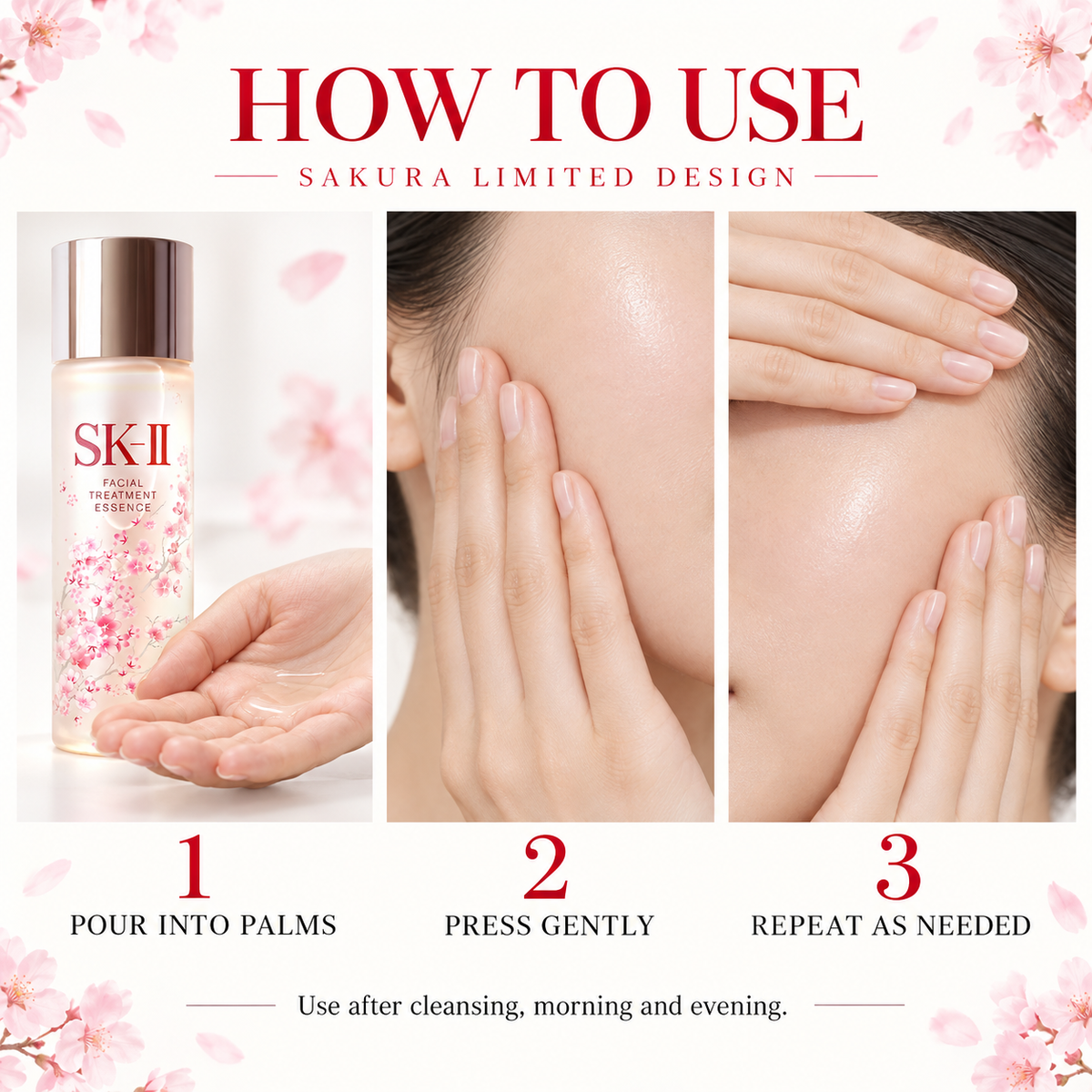 SK-II Facial Treatment Essence Sakura limited design how to use