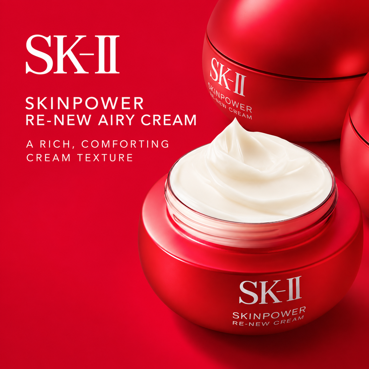 SK-II Skinpower Re-New Airy Cream with rich cream texture