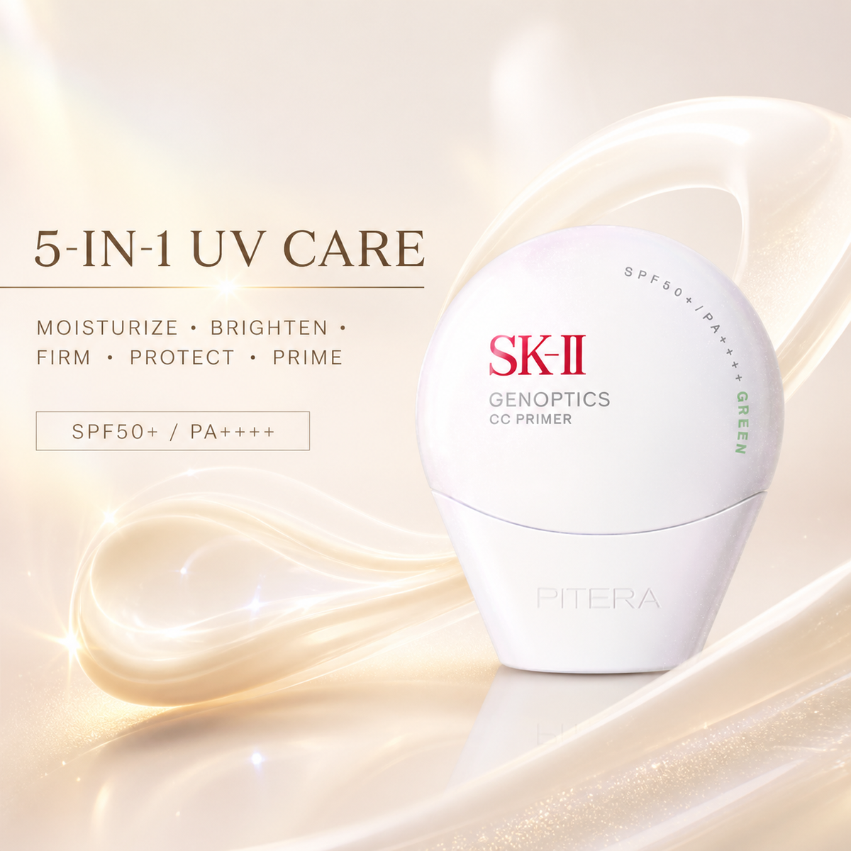 SK-II GenOptics CC Primer five-in-one UV care benefits