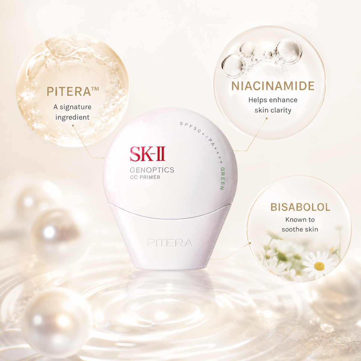 SK-II GenOptics CC Primer highlighted ingredients