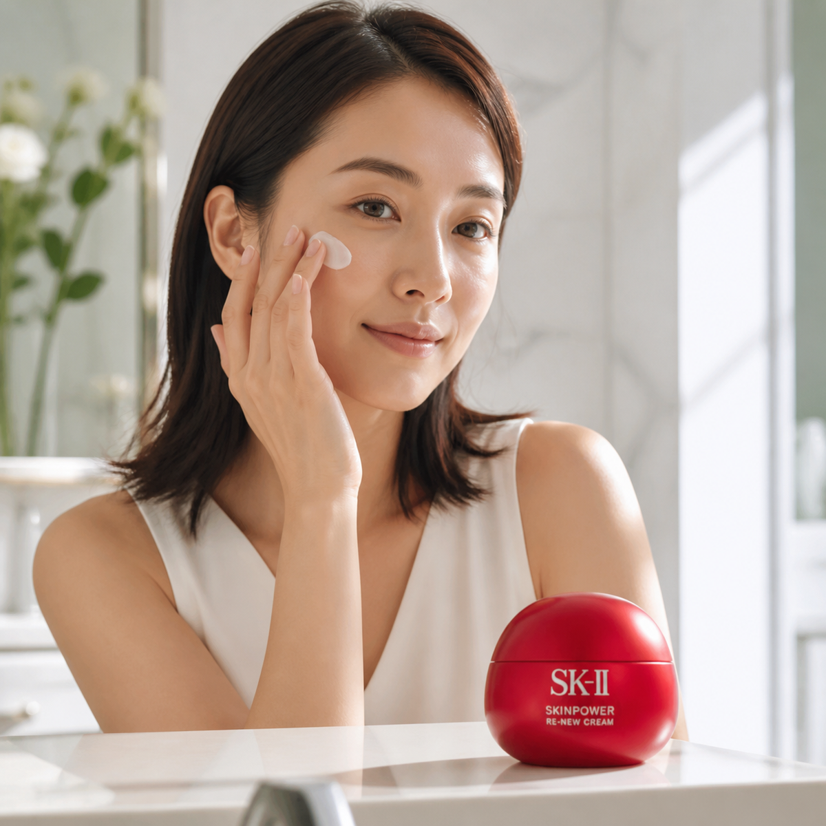 SK-II Skinpower Re-New Cream original lifestyle model
