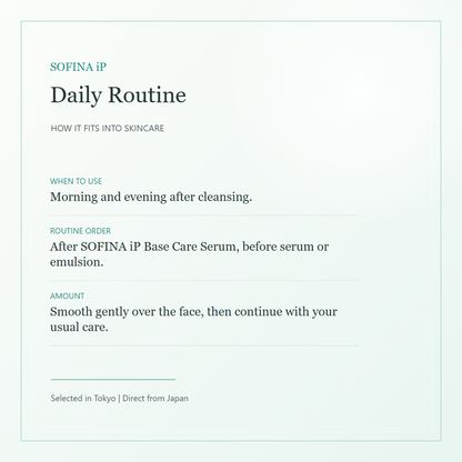 SOFINA iP Treatment Lotion 160mL routine guide image