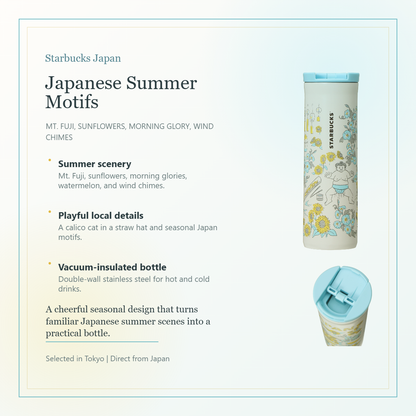 Starbucks Been There Series JAPAN Summer stainless bottle 473mL Japanese summer motif image