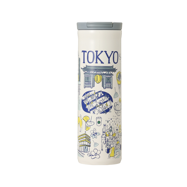 Starbucks Been There Series TOKYO stainless bottle 473mL on white background