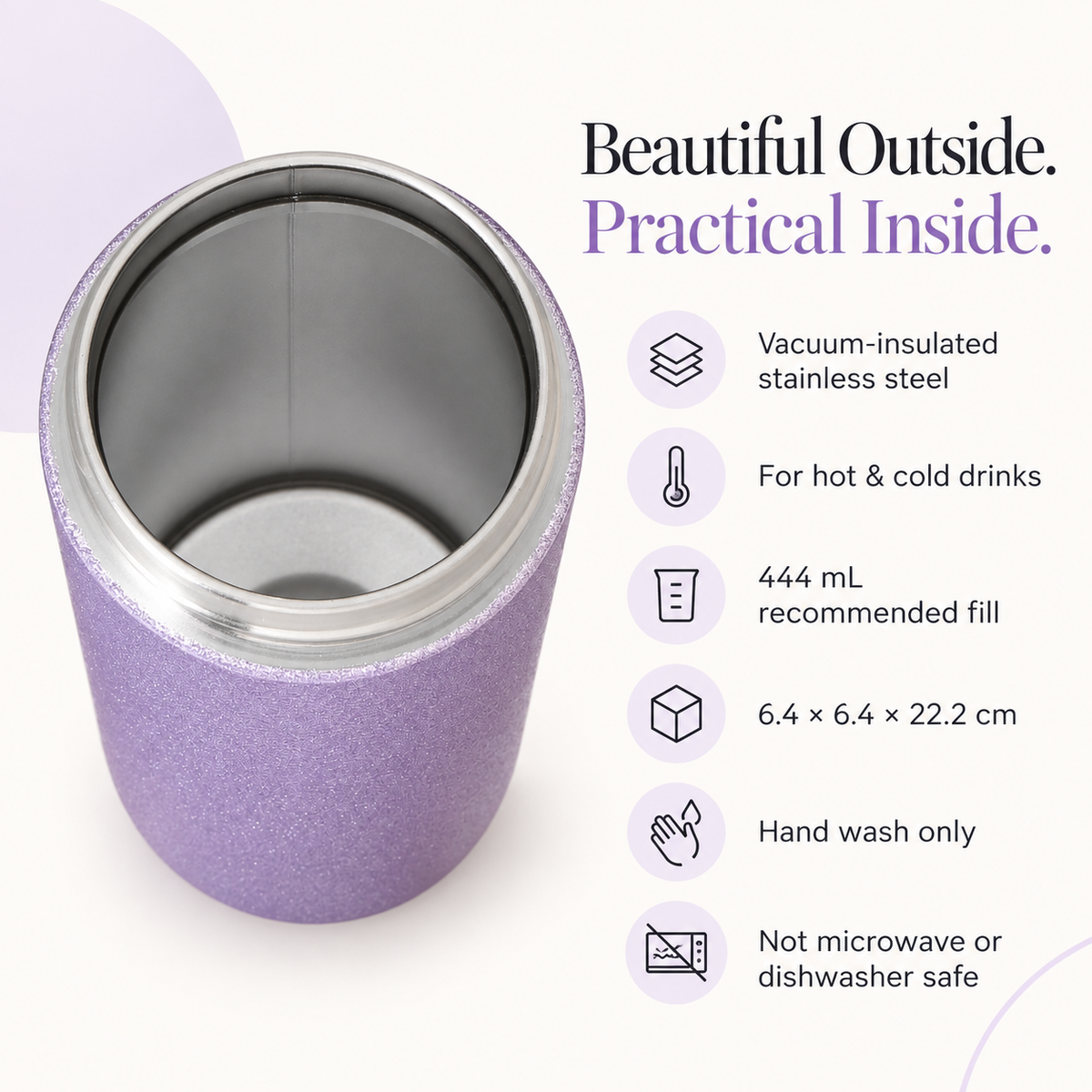 Insulated stainless steel bottle specifications and care