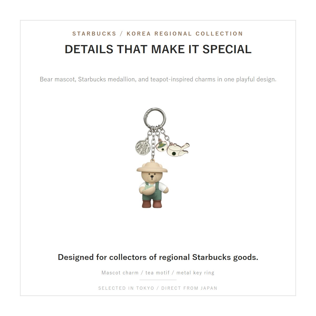 Starbucks Jeolla bear keychain collection details