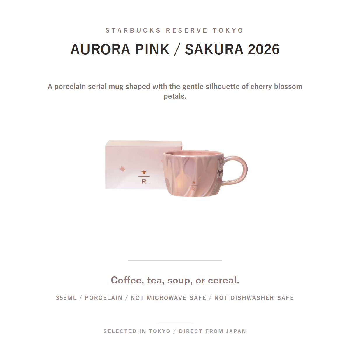 Starbucks Reserve Serial Mug Aurora Pink Sakura 2026 with box