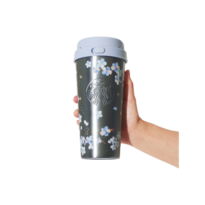 Starbucks Japan SAKURA2026 Stainless TOGO Bottle Airy Blue 473mL on white background