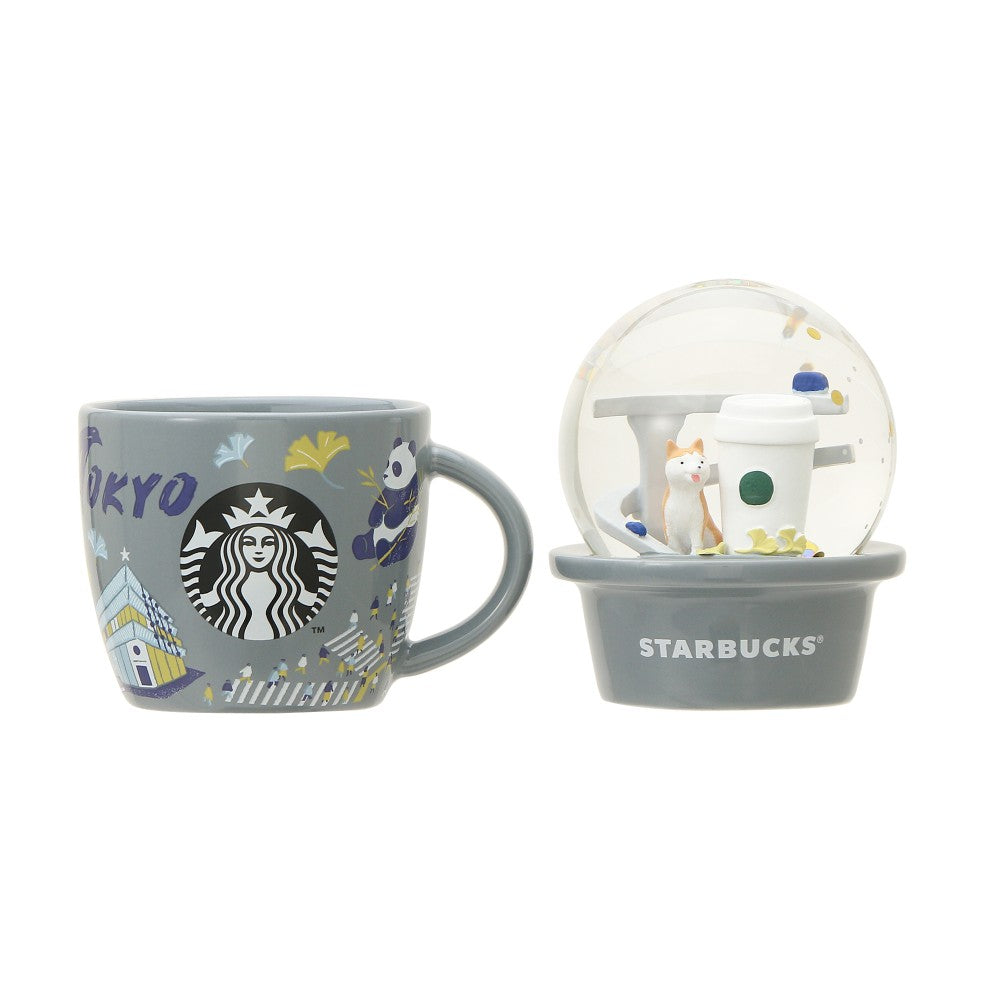 Starbucks Collectable Snow Globe and Mug TOKYO detail