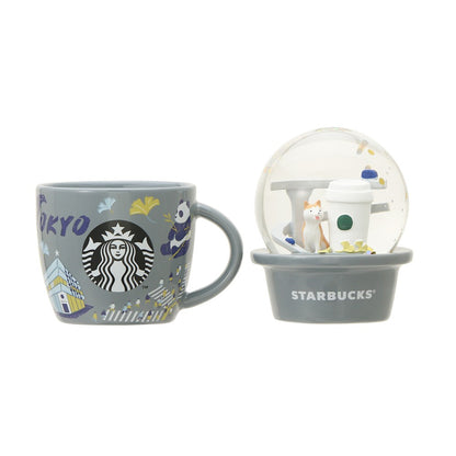 Starbucks Collectable Snow Globe and Mug TOKYO detail