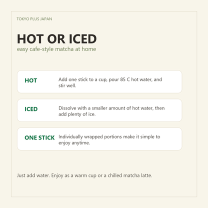 Starbucks Premium Mix Matcha Latte hot or iced preparation