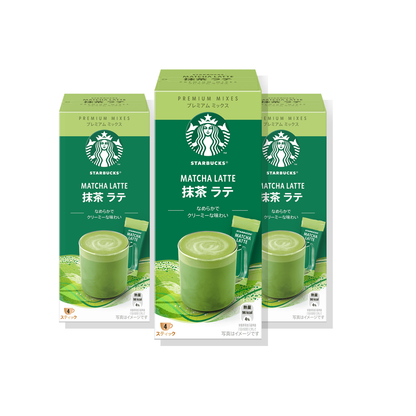 Starbucks Premium Mix Matcha Latte 4 sticks x 3 boxes on white background